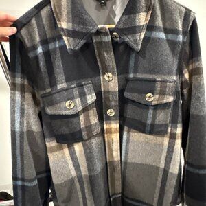 RW&CO plaid "shacket"